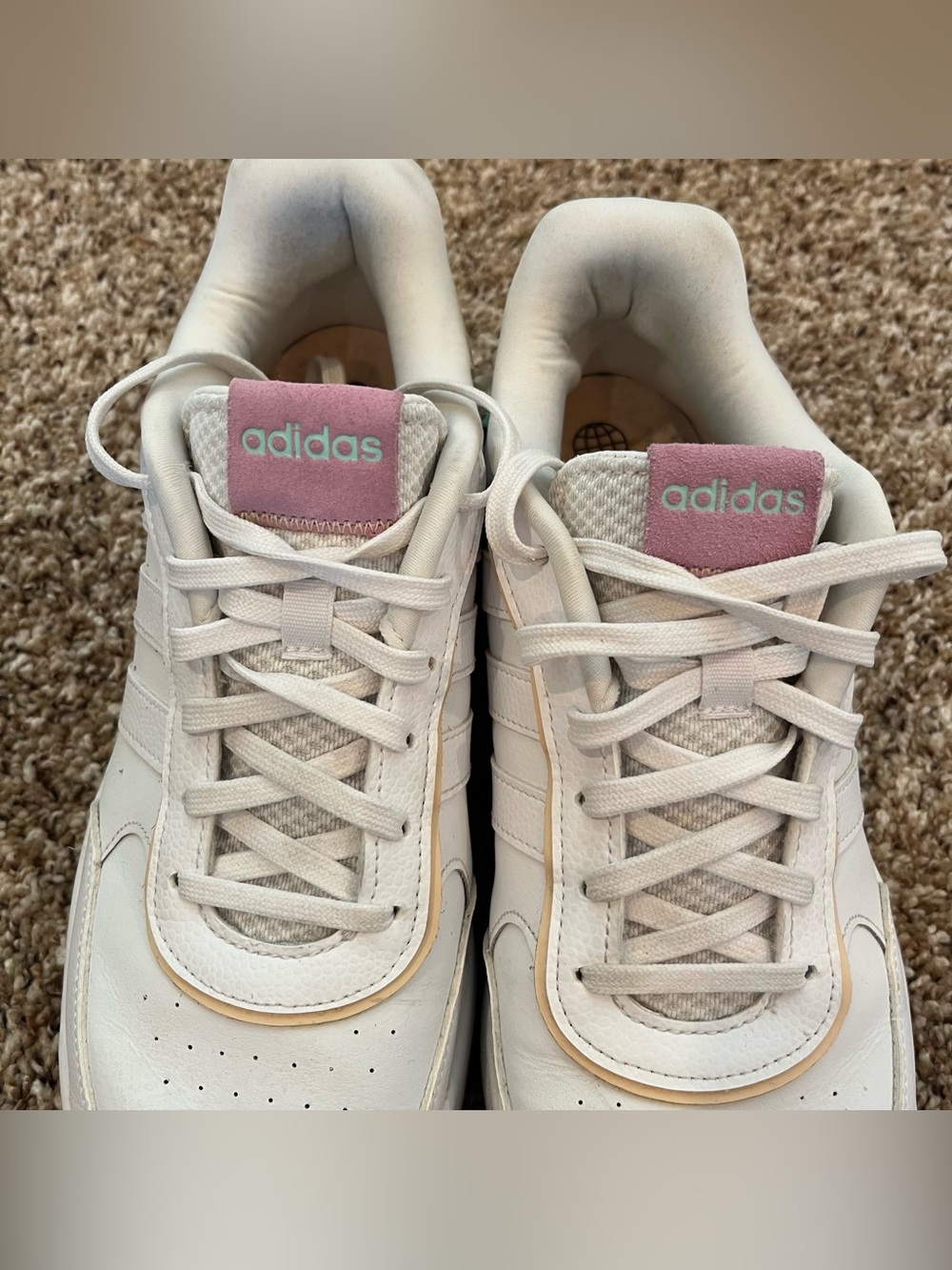 Adidas Post Moves White Shoes Womens Size 11 Cloudfoam Super - Picture 3 of 9